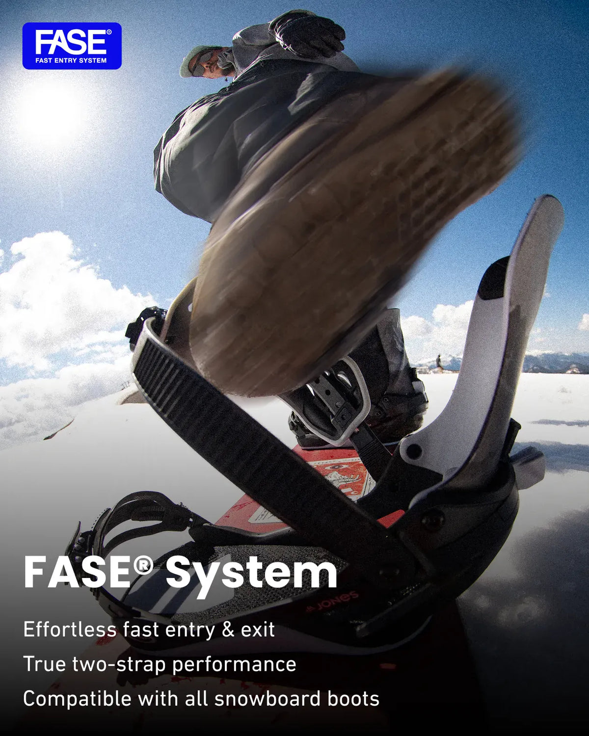Крепления для сноуборда Mercury FASE® | Крепления для сноуборда Jones Mercury FASE® Крепления Jones Snowboards Высокая производительность